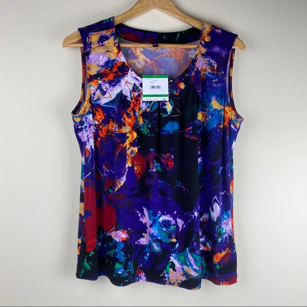 NWT Kasper multi color top size L